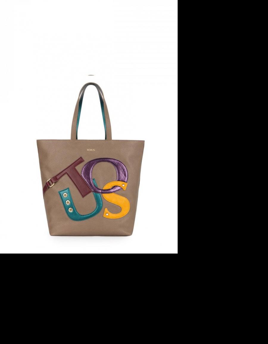 TOUS Shopping Patch Logo Taupe