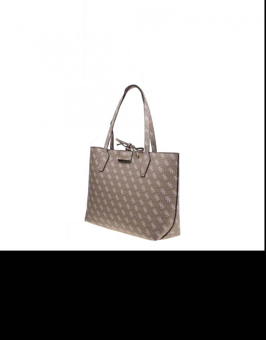 GUESS BAGS Bobbi Inside Out Tote Taupe