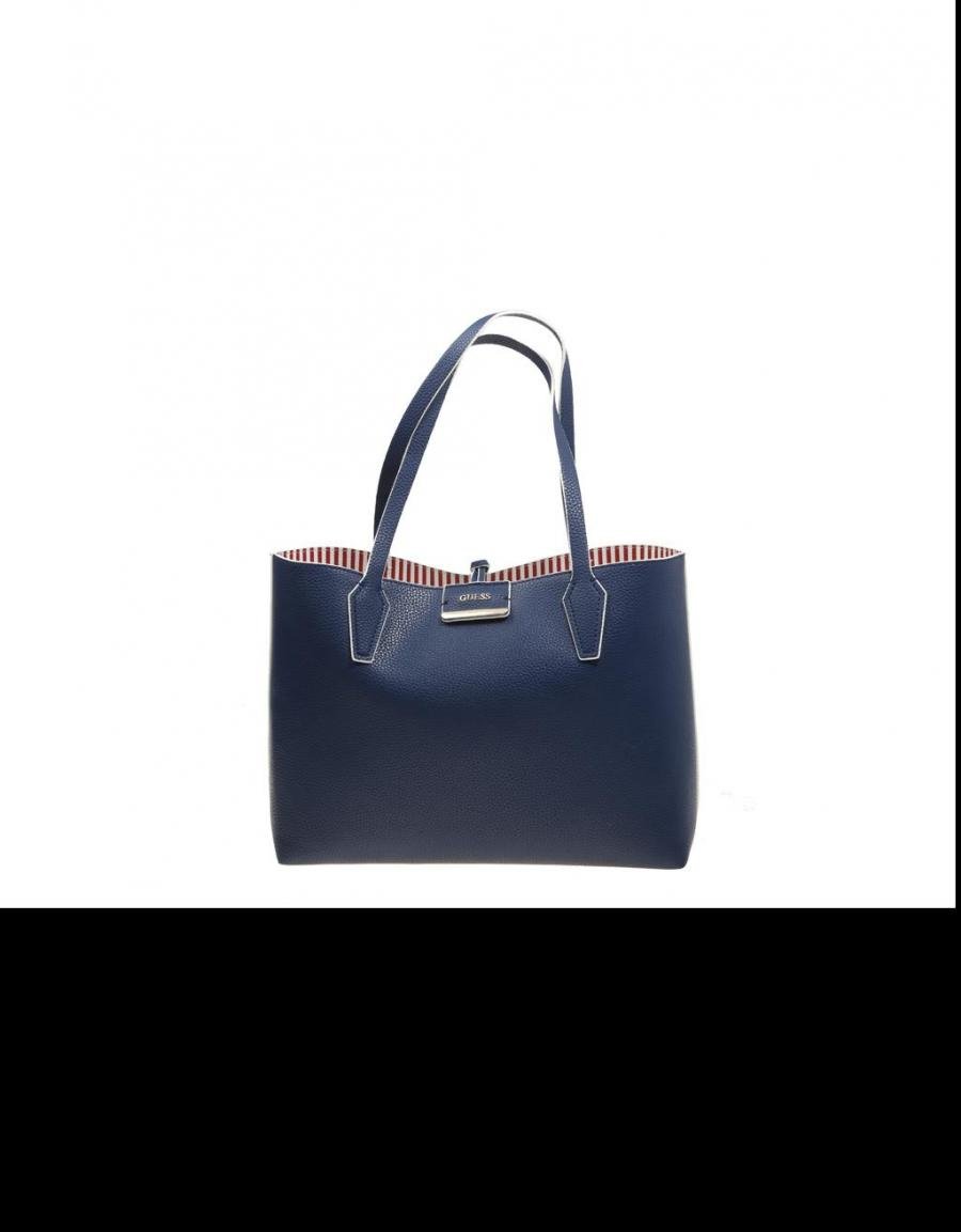 GUESS BAGS Bobbi Inside Out Tote Navy Blue