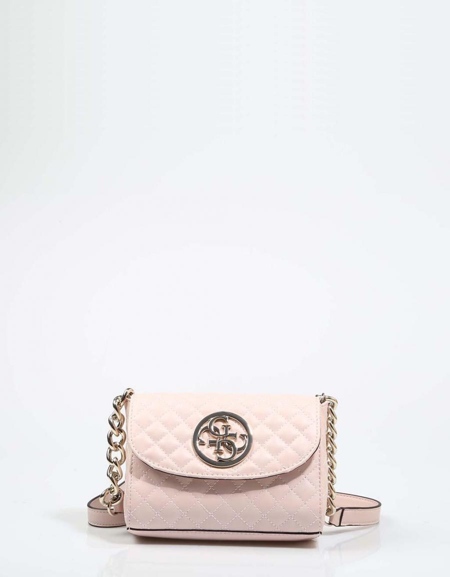 GUESS BAGS G Lux Mini Crossbody Flap Pink
