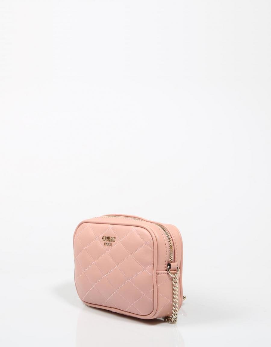 GUESS BAGS Penelope Mini Crossbody Top Zp Pink
