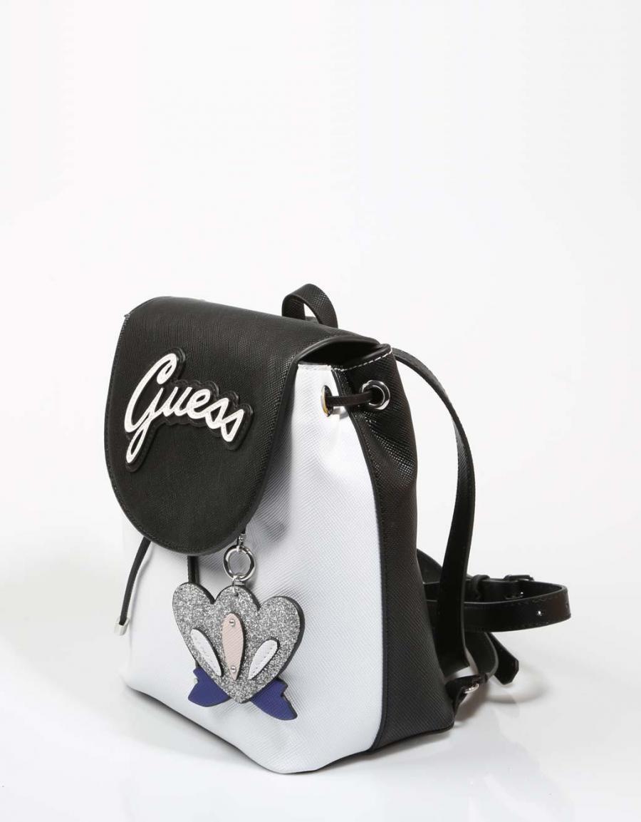 GUESS BAGS Varsity Pop Pin Up Backpack White