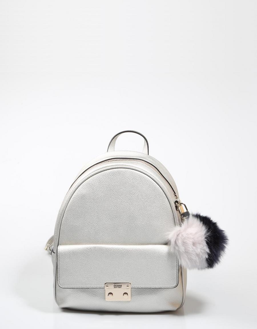 GUESS BAGS Varsity Pop Backpack Silver