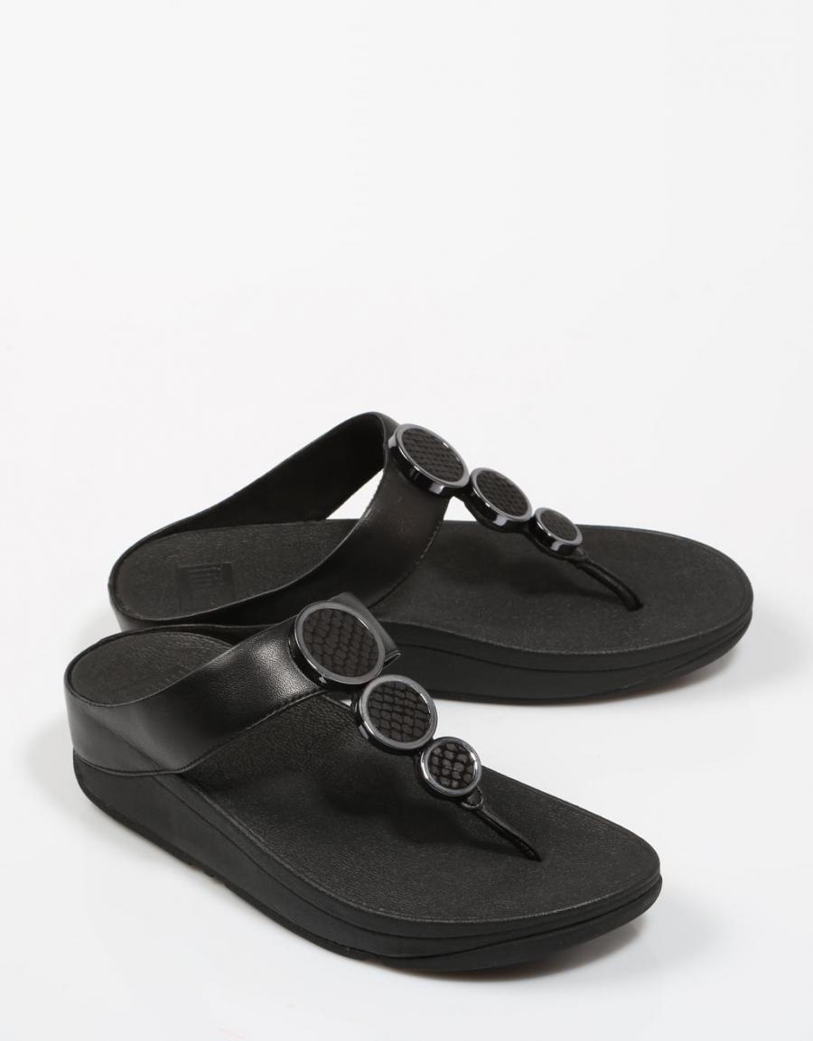 FITFLOP Halo Toe Thong Sandals Noir