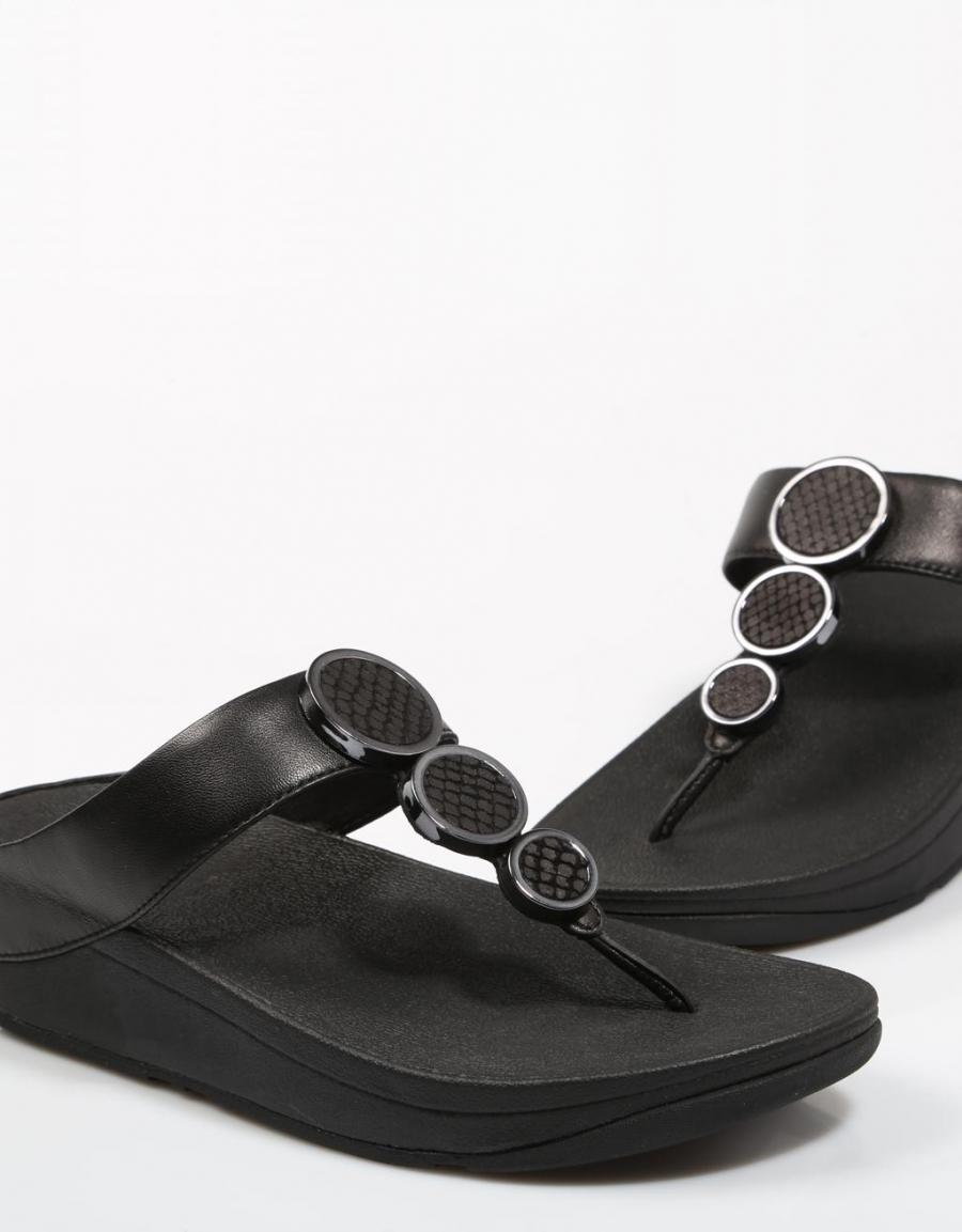 FITFLOP Halo Toe Thong Sandals Black