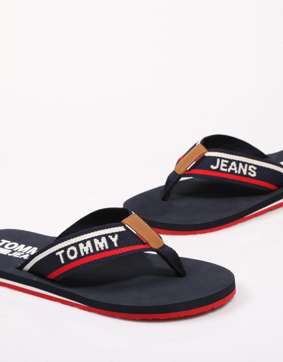 TOMMY HILFIGER Tommy Jeans Mens Beach Sandal Bleu marine