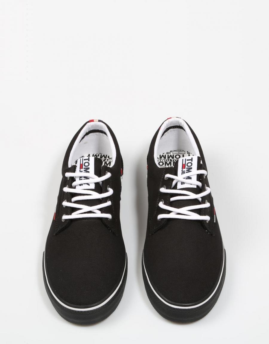 TOMMY HILFIGER Tommy Jeans Textile Sneaker Negro