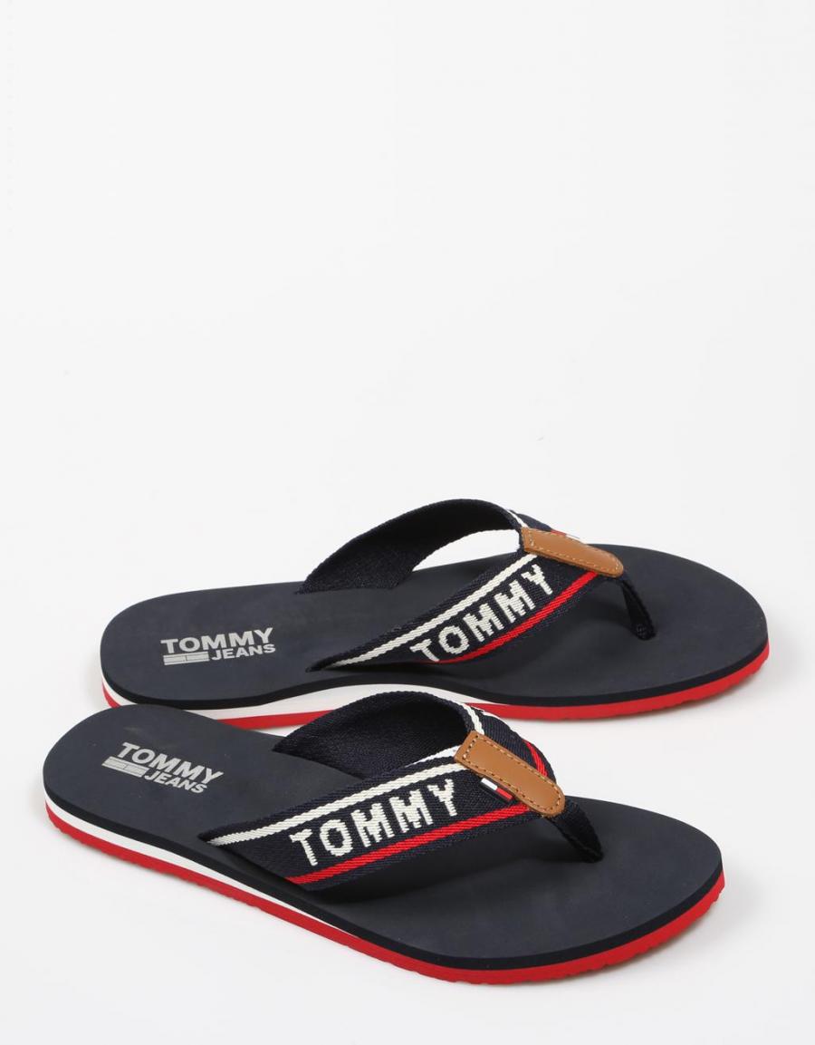 TOMMY HILFIGER Tommy Jeans Low Beach Sandal Bleu marine
