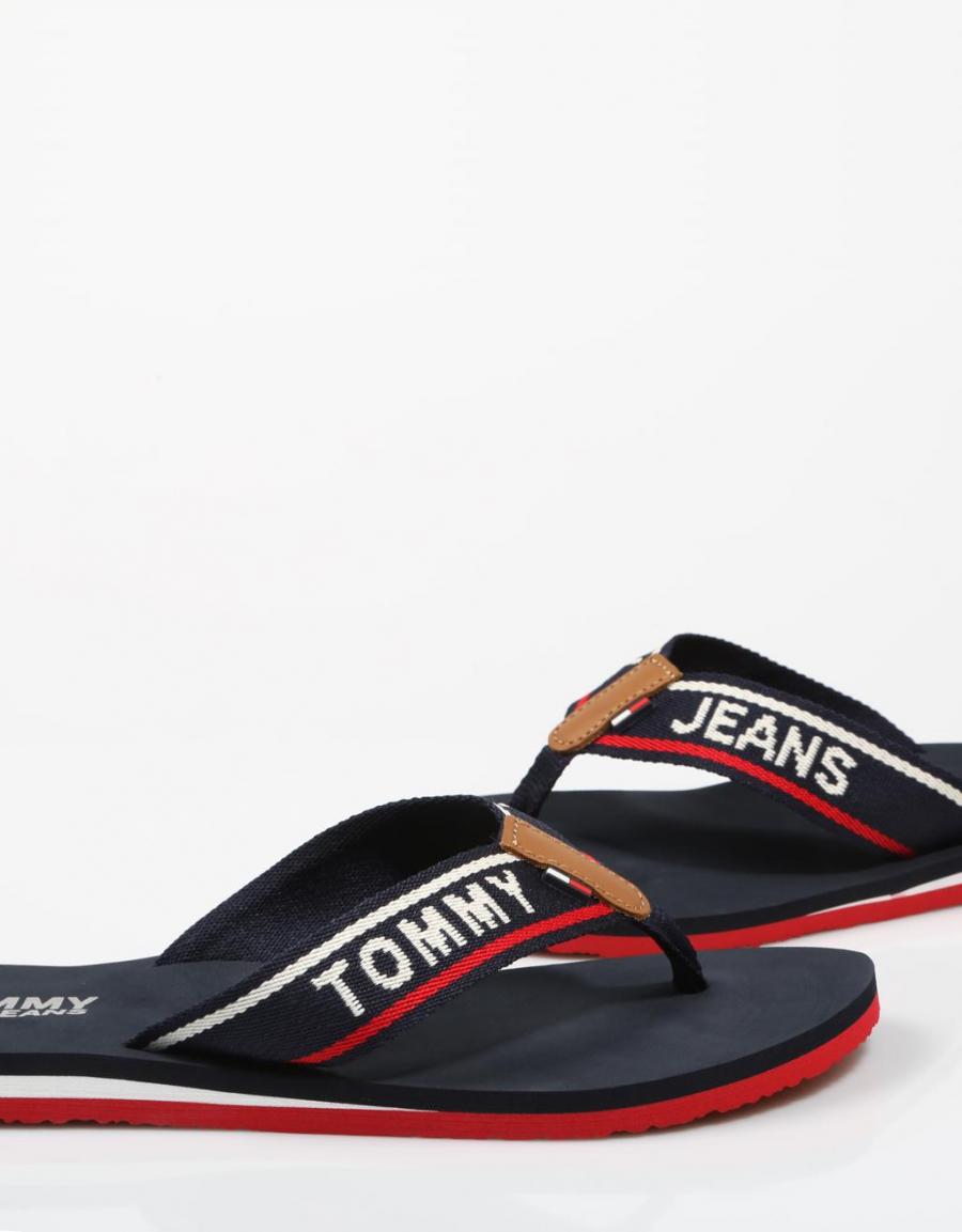 TOMMY HILFIGER Tommy Jeans Low Beach Sandal Bleu marine