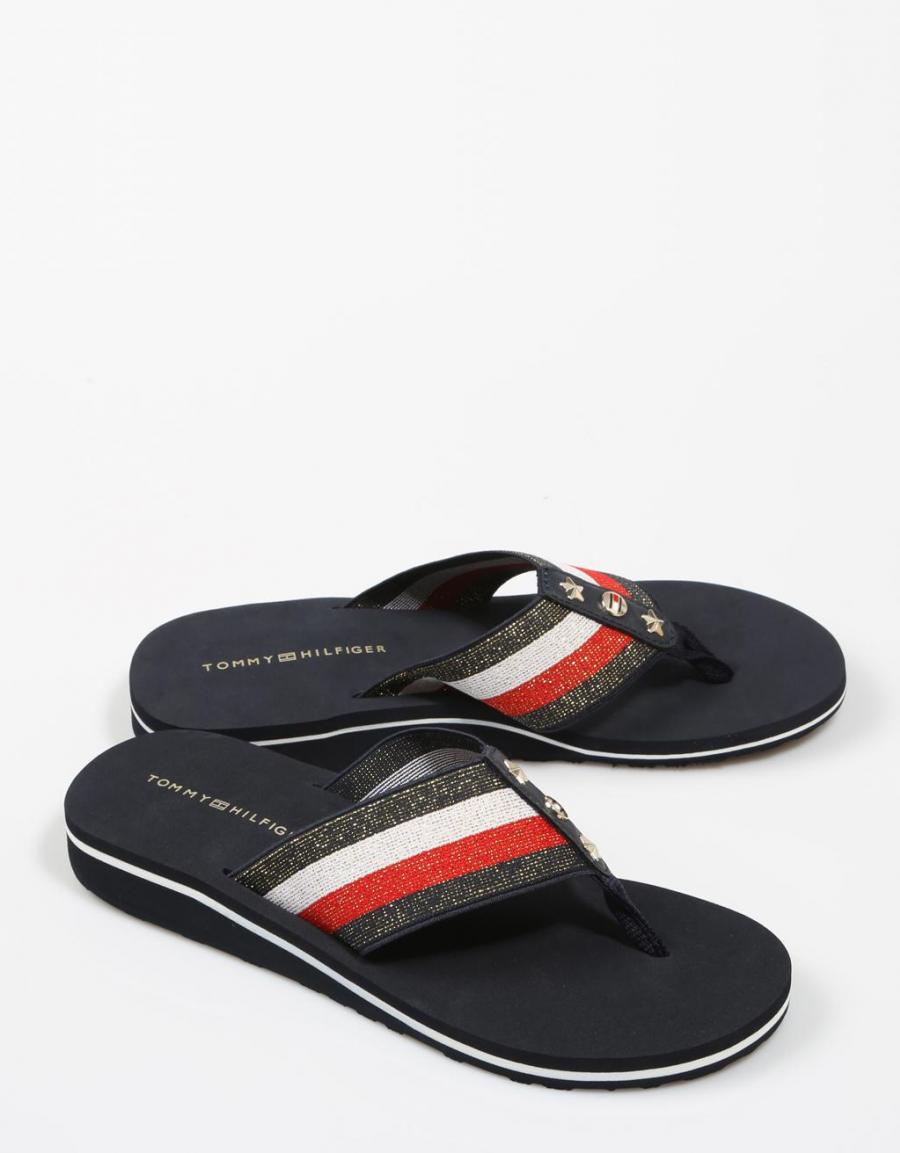 TOMMY HILFIGER Elevated Corporate Beach Sandal Navy Blue