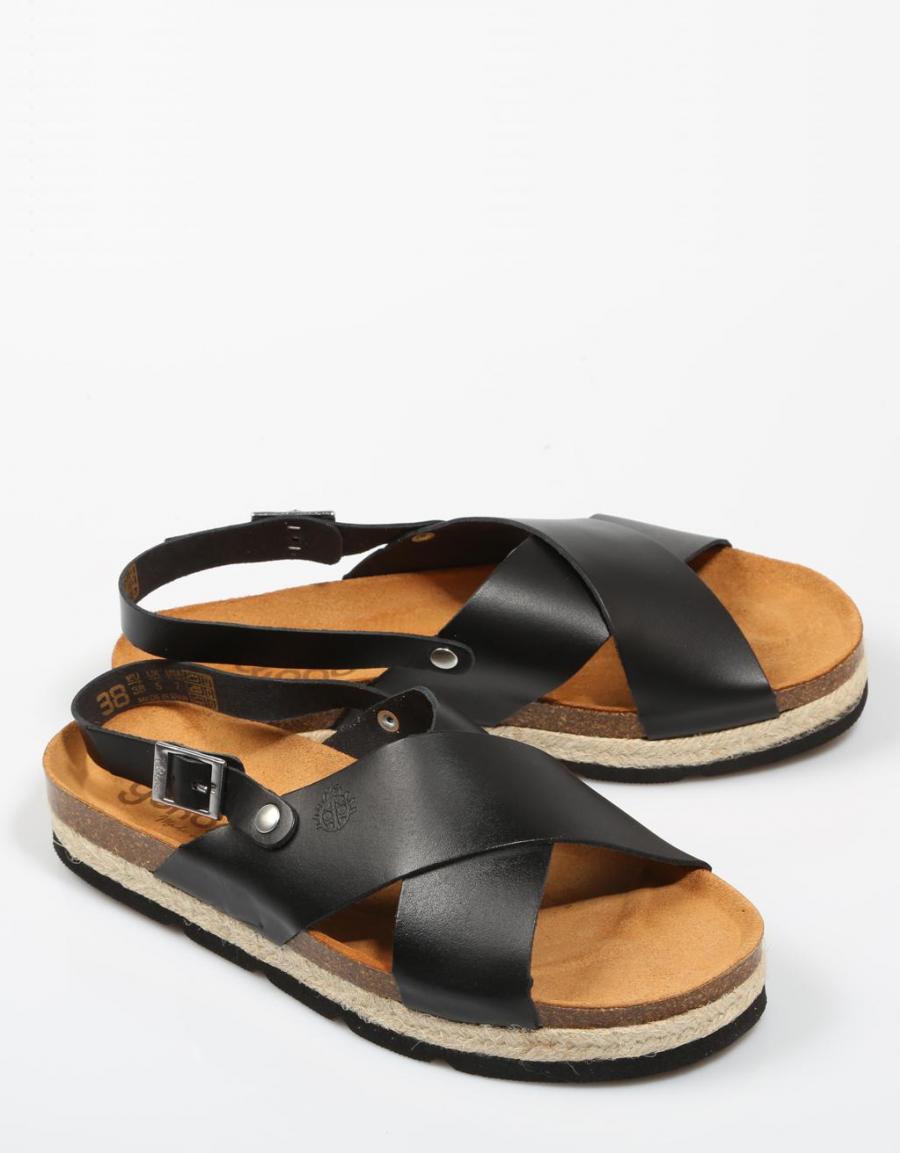 JAVA 029 Negro Piel | sandals Yokono originales
