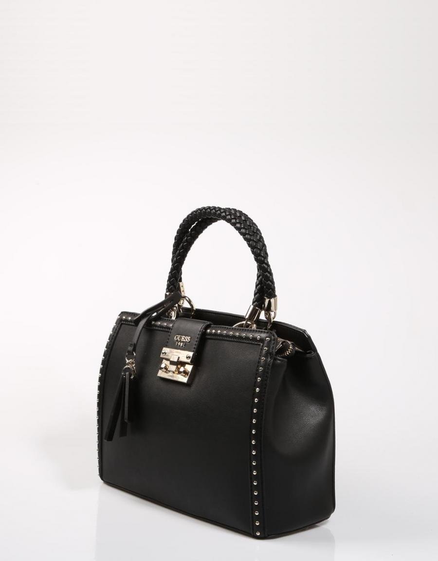 GUESS BAGS Stella Luxury Satchel Negro