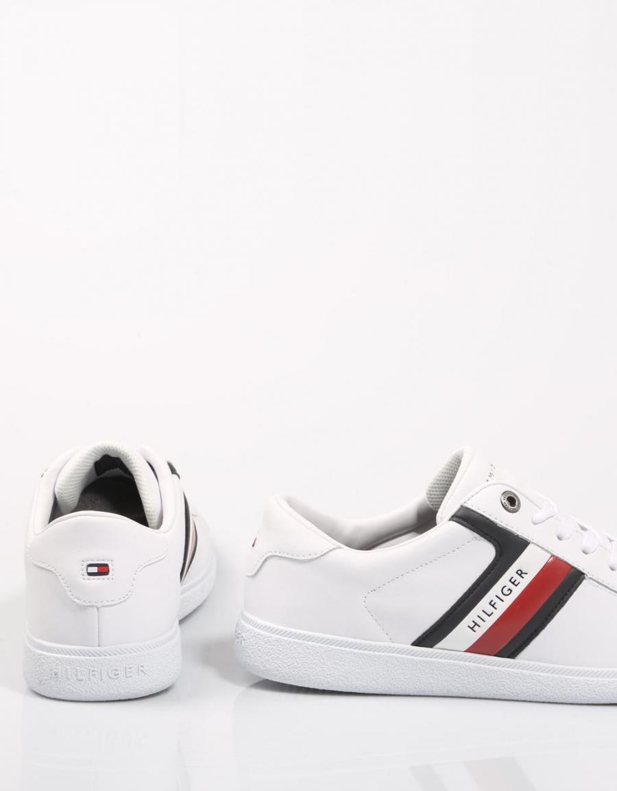 TOMMY HILFIGER Core Corporate Leather Cupsole Blanco