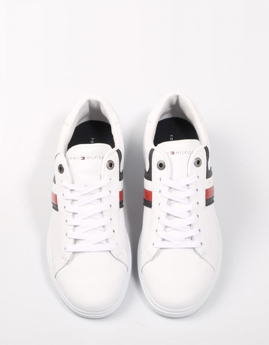 TOMMY HILFIGER Core Corporate Leather Cupsole Blanc