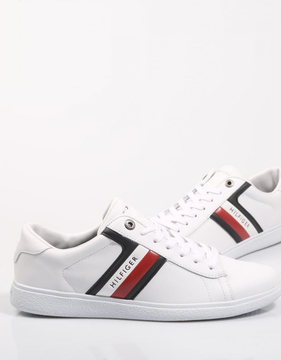 TOMMY HILFIGER Core Corporate Leather Cupsole Blanc