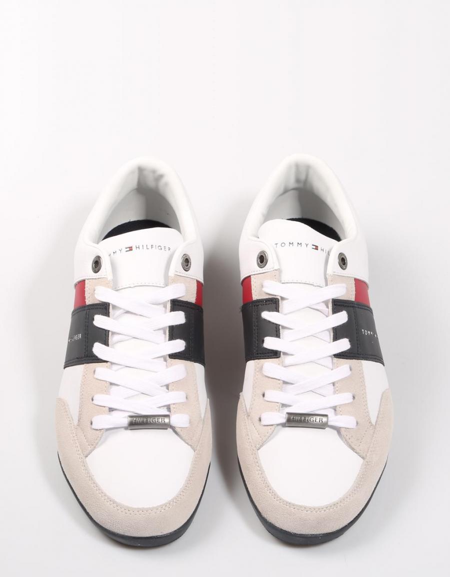 TOMMY HILFIGER Corporate Material Mix Cupsole Blanc