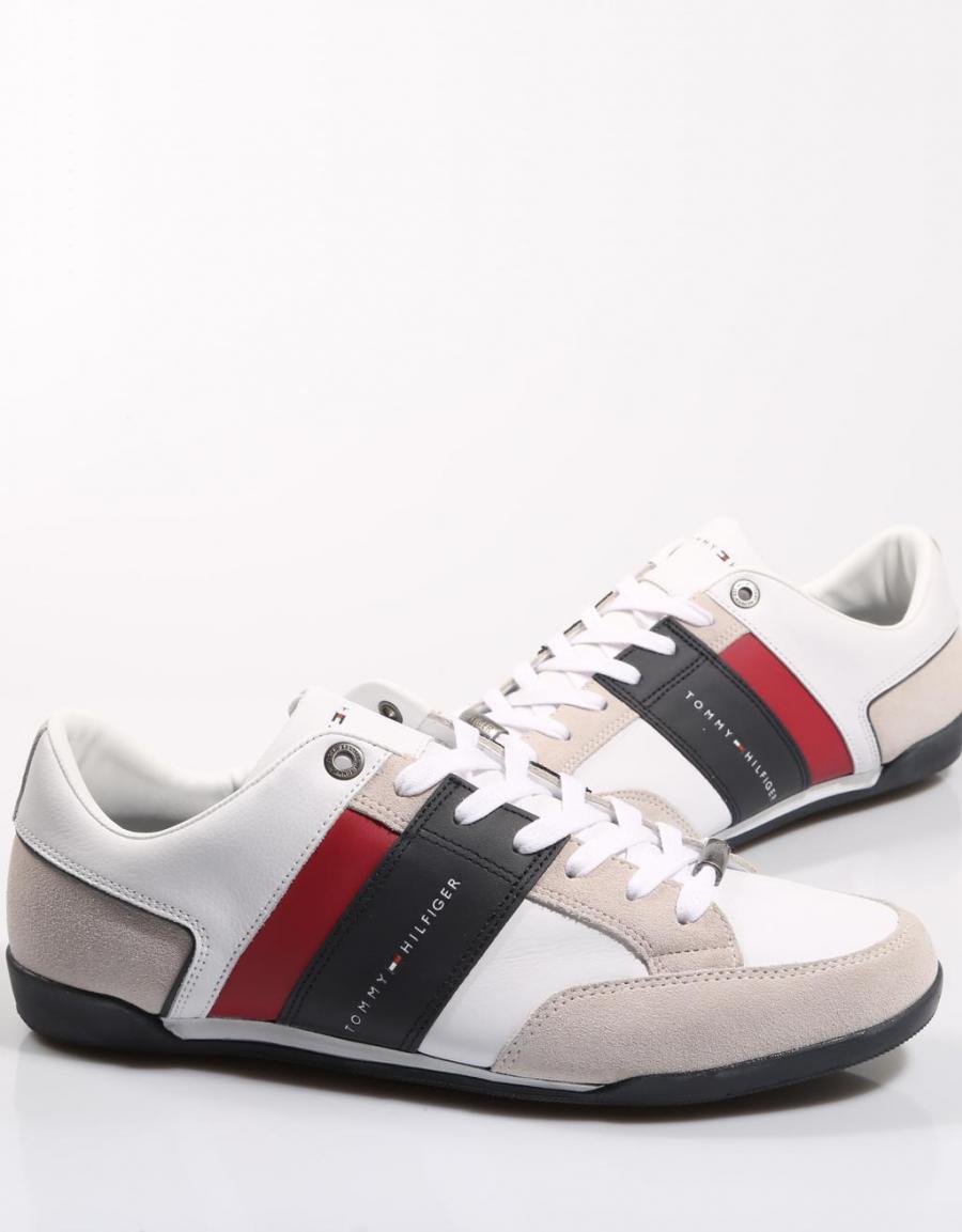 TOMMY HILFIGER Corporate Material Mix Cupsole Blanco
