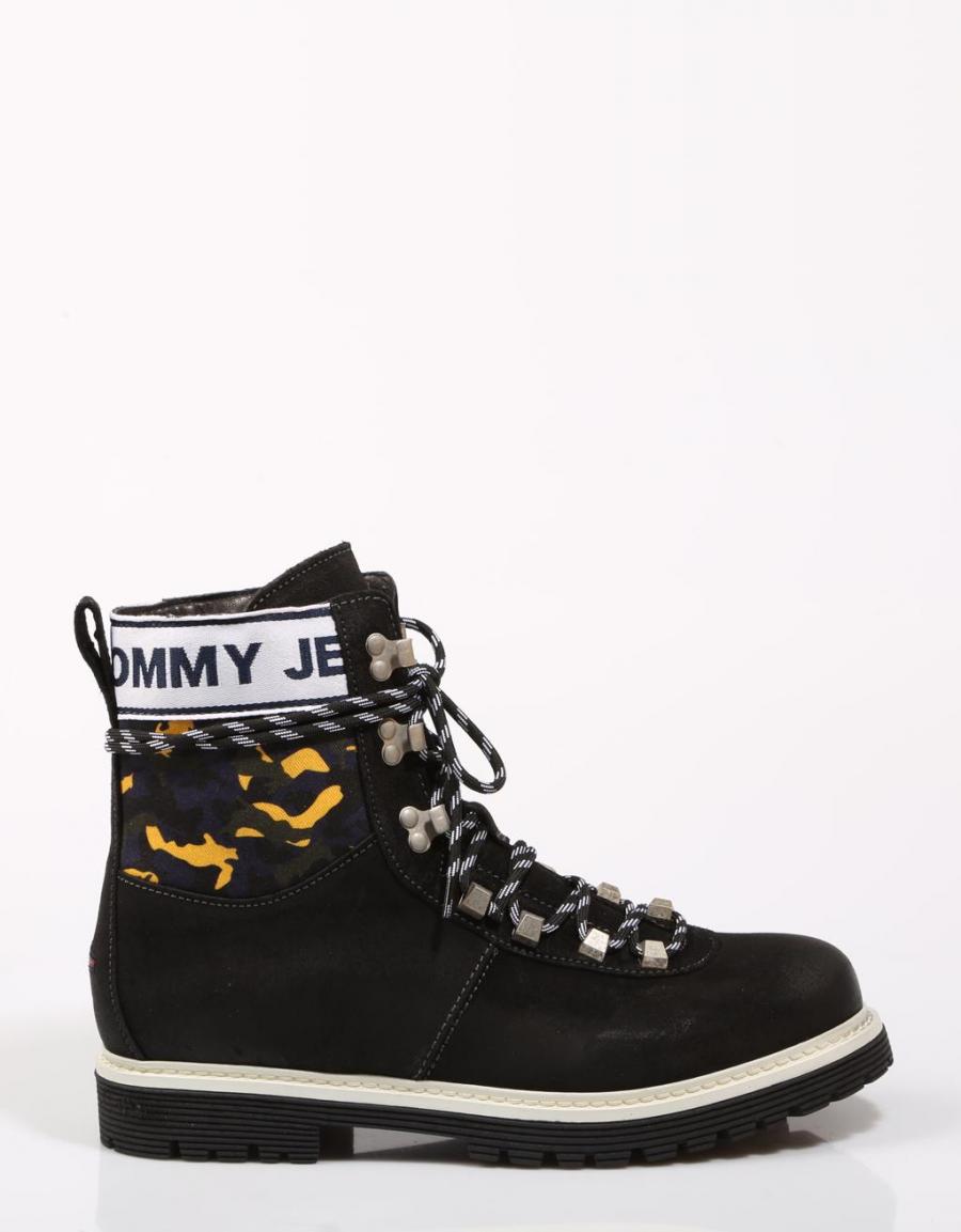 TOMMY HILFIGER Tommy Jeans Camo Hiking Boot Preto