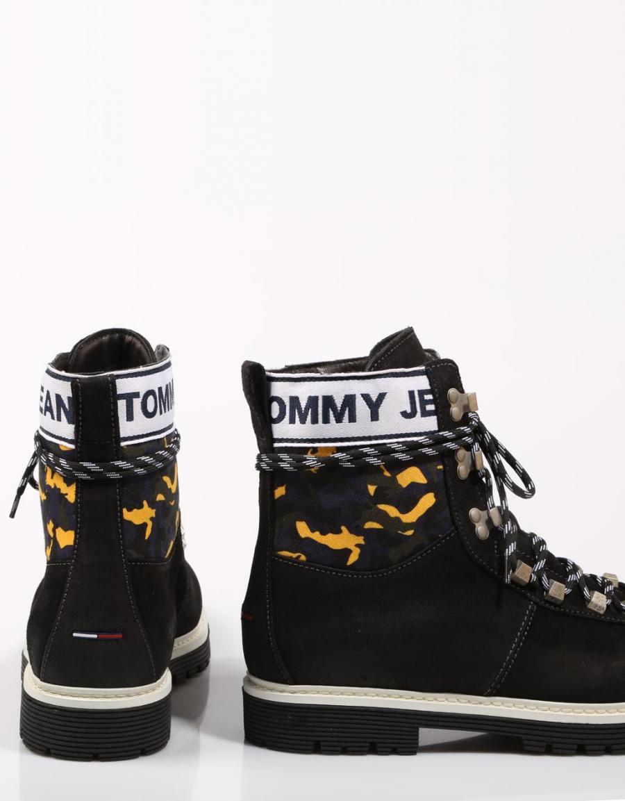 TOMMY HILFIGER Tommy Jeans Camo Hiking Boot Black