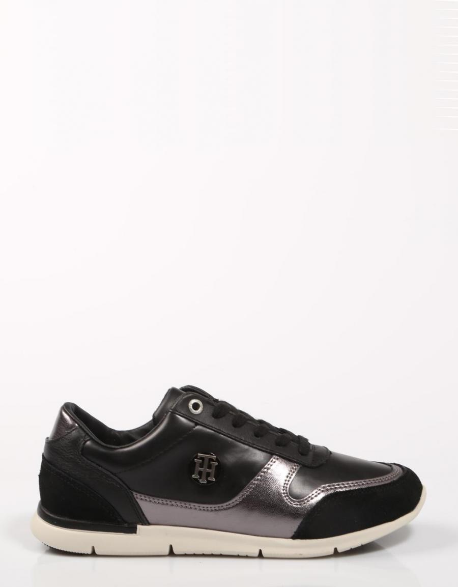 TOMMY HILFIGER Camo Metallic Light Sneaker Noir