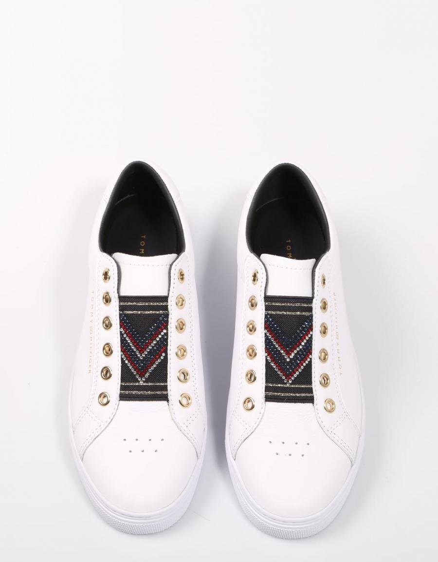 TOMMY HILFIGER Stud Elastic Essential Sneaker Blanco