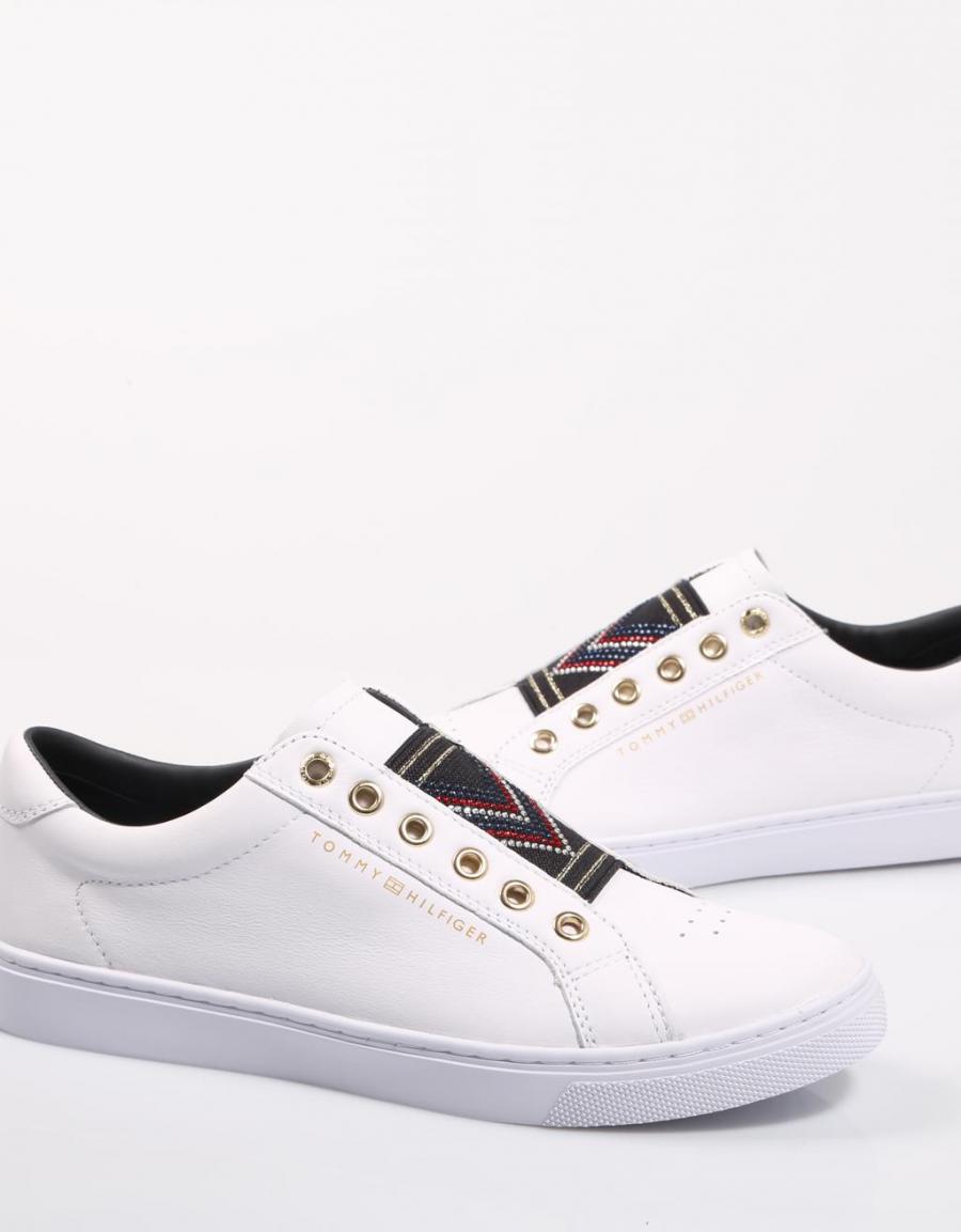TOMMY HILFIGER Stud Elastic Essential Sneaker White