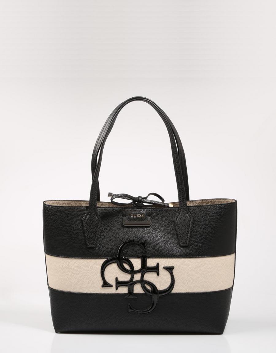 GUESS BAGS Bobbi Inside Out Tote Negro