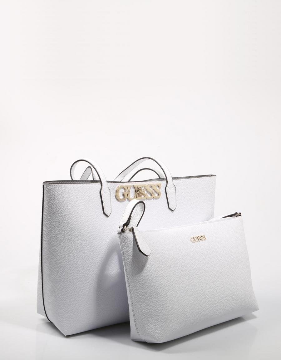 GUESS BAGS Uptown Chic Barcelona Tote White