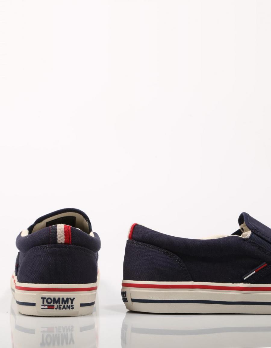 TOMMY HILFIGER Tommy Jeans Textile Slip On Navy Blue