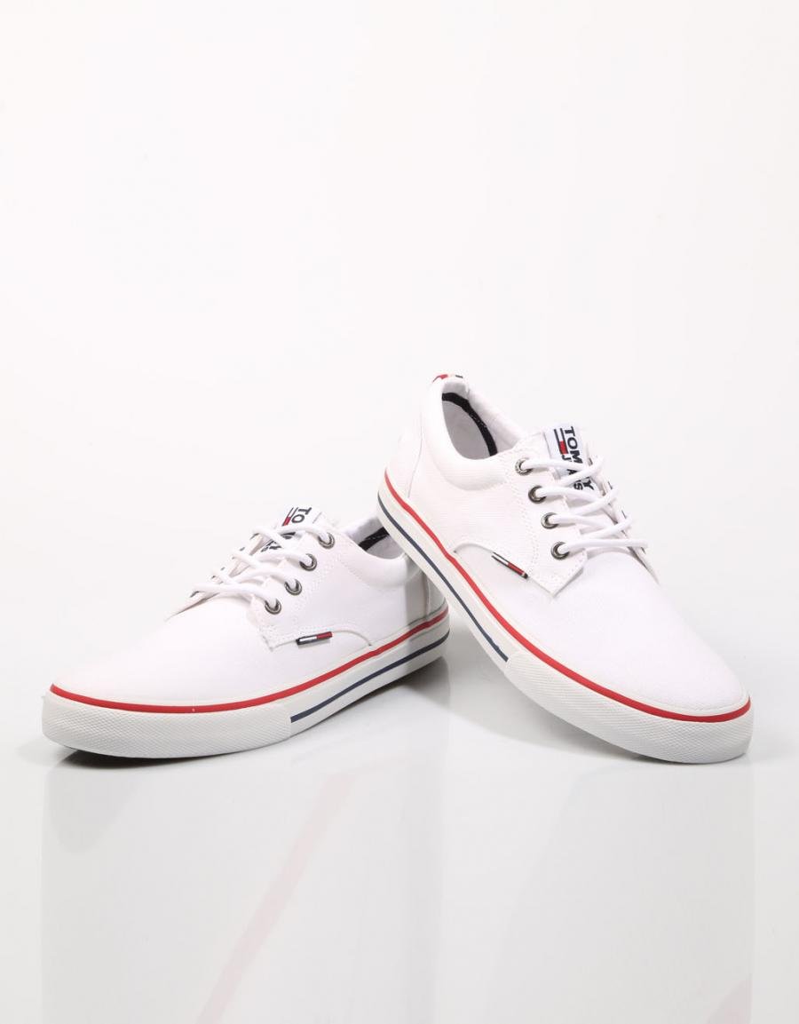 TOMMY HILFIGER Tommy Jeans Textile Sneaker White