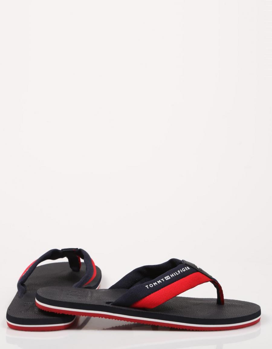 TOMMY HILFIGER Embossed Th Beach Sandal Navy Blue