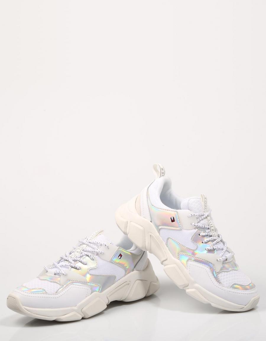 TOMMY HILFIGER Wmns Iridescent Chunky Sneaker Blanco