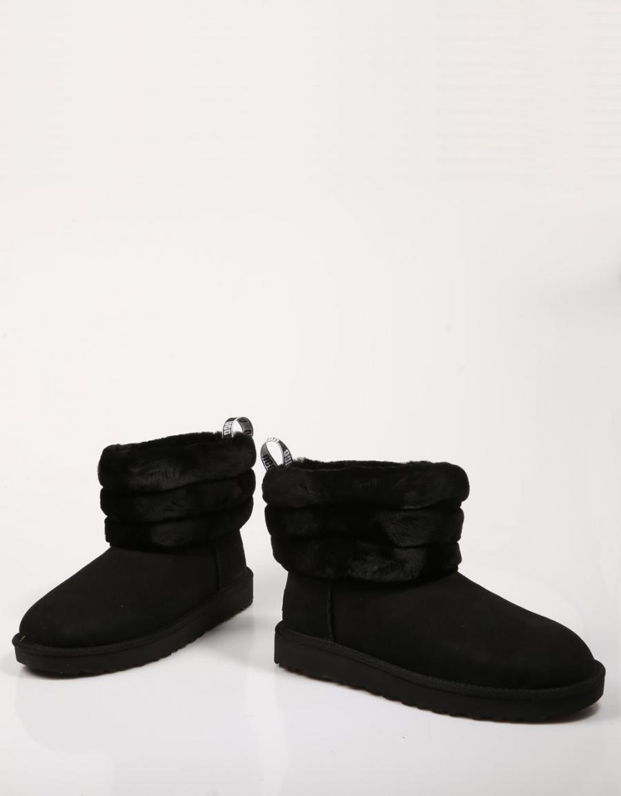 UGG Fluff Mini Quilted Negro