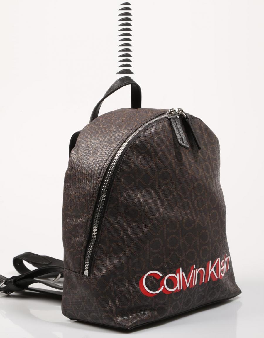 CALVIN KLEIN Monogram Sml Backpack Castanho