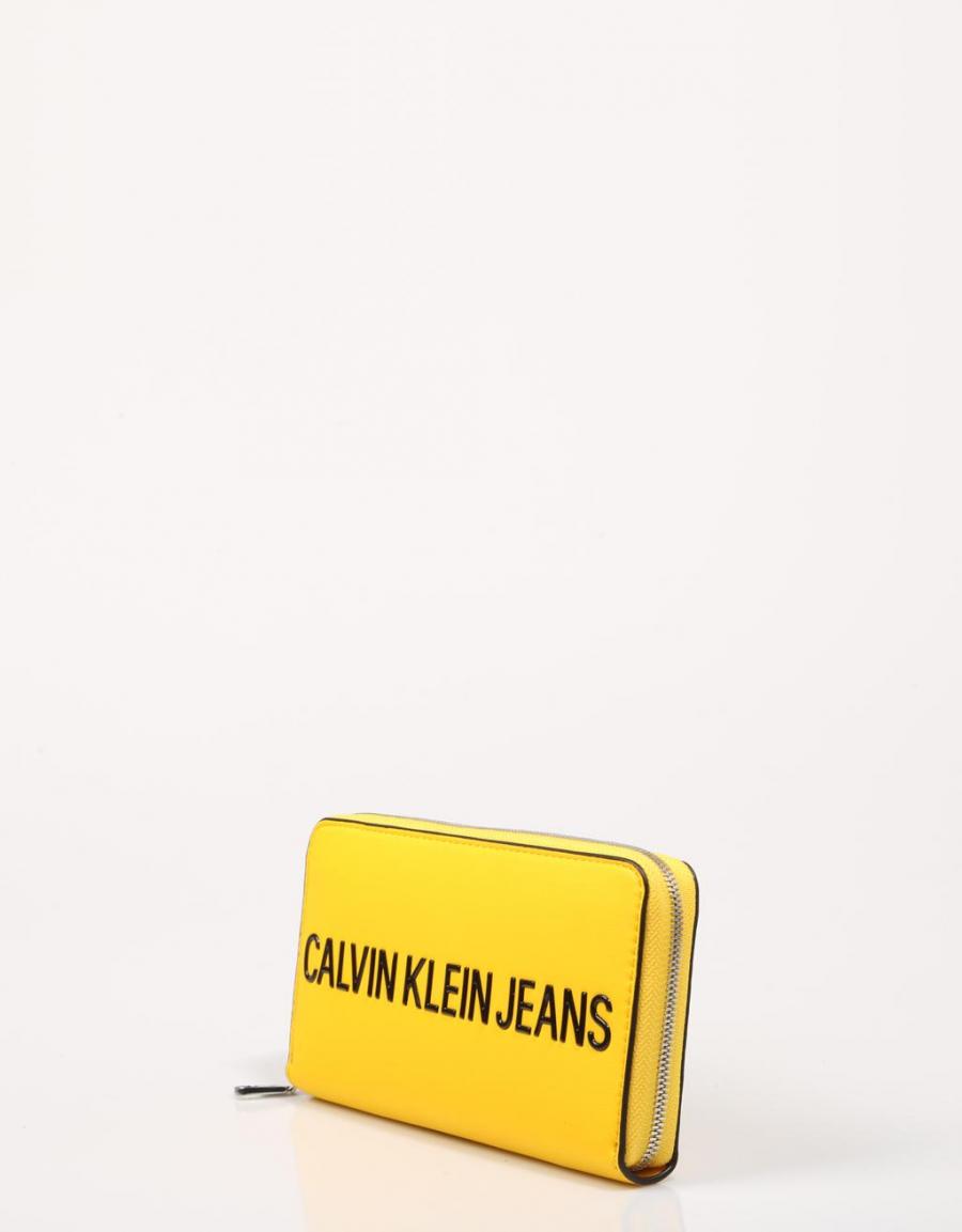 CALVIN KLEIN Sculpted Zip Around Yellow