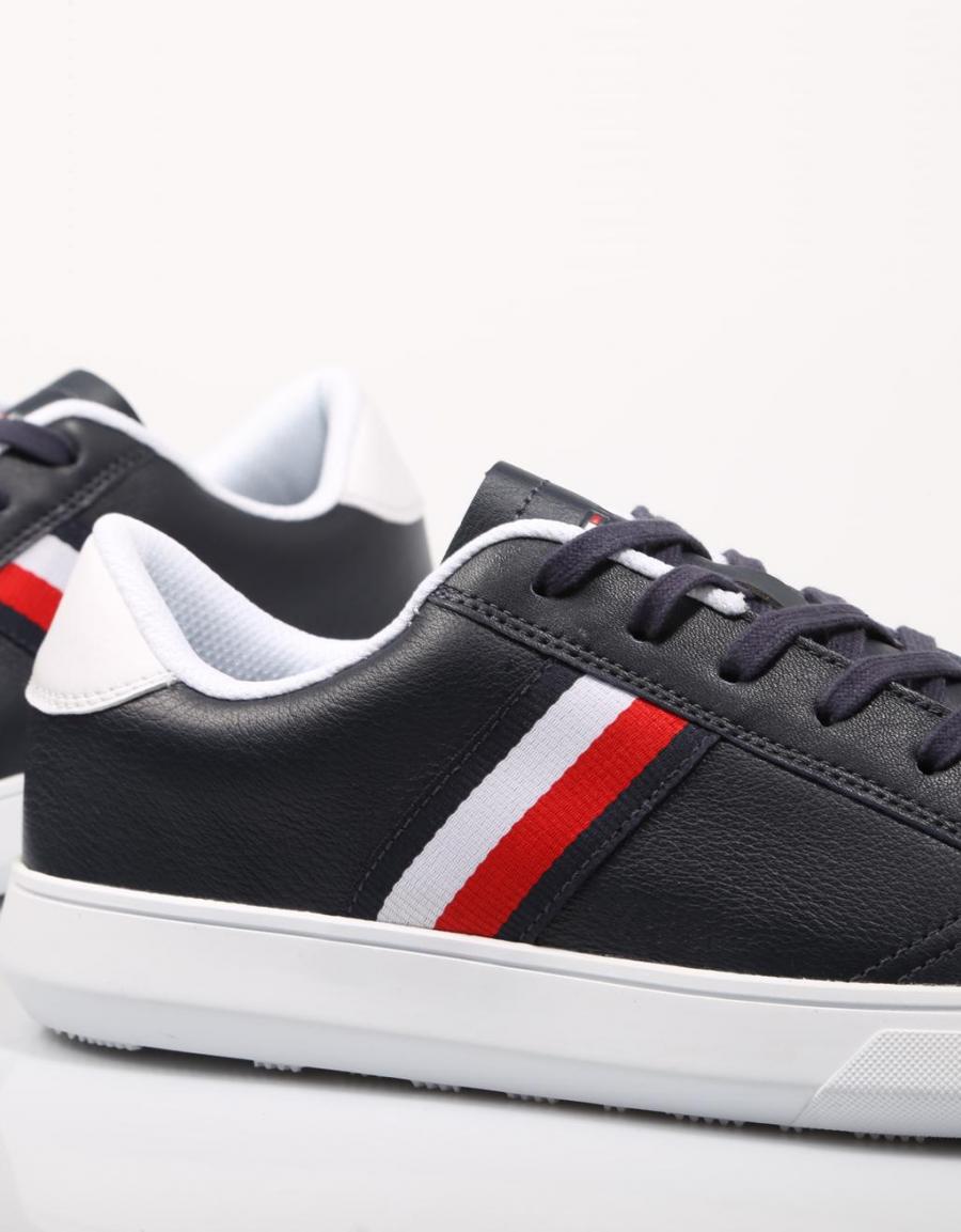 TOMMY HILFIGER Essential Leather Cupsole Navy Blue