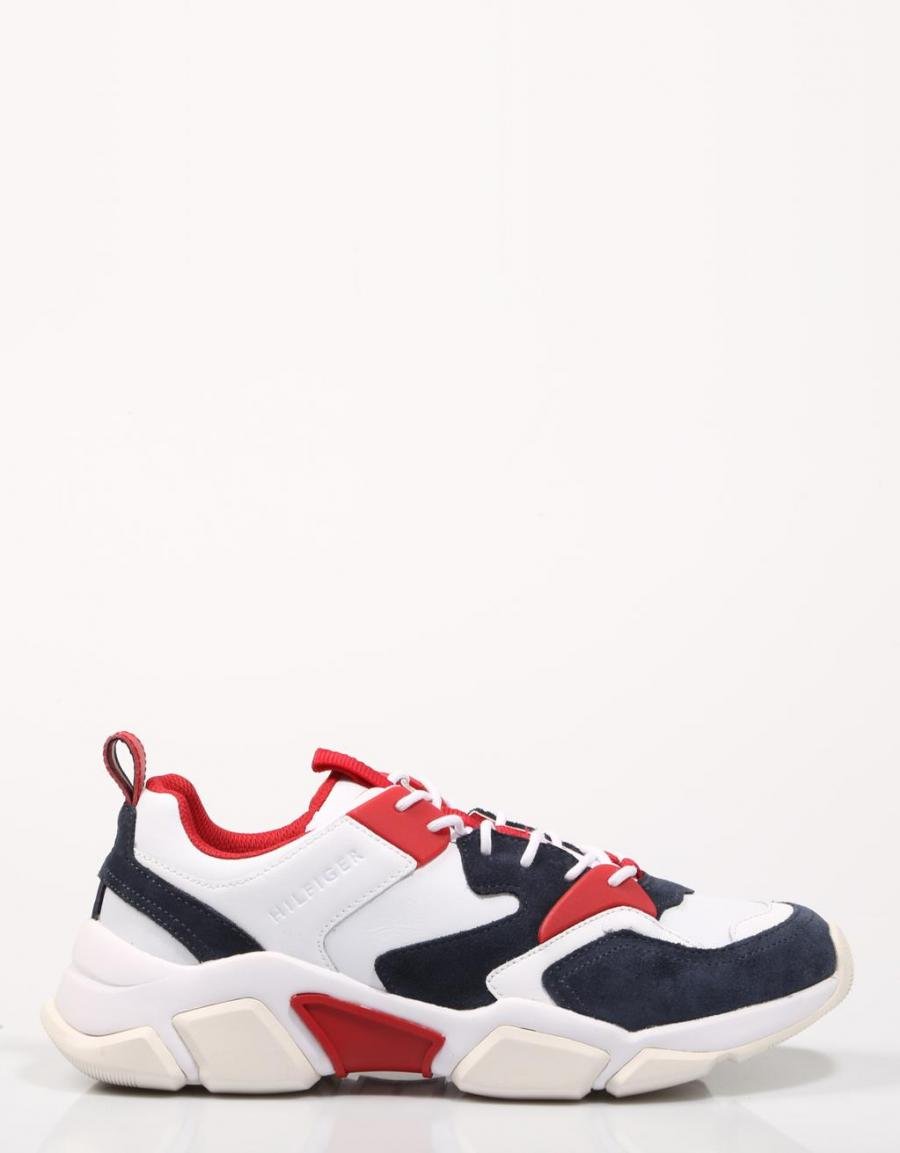 TOMMY HILFIGER Chunky Material Mix Sneaker Blanc