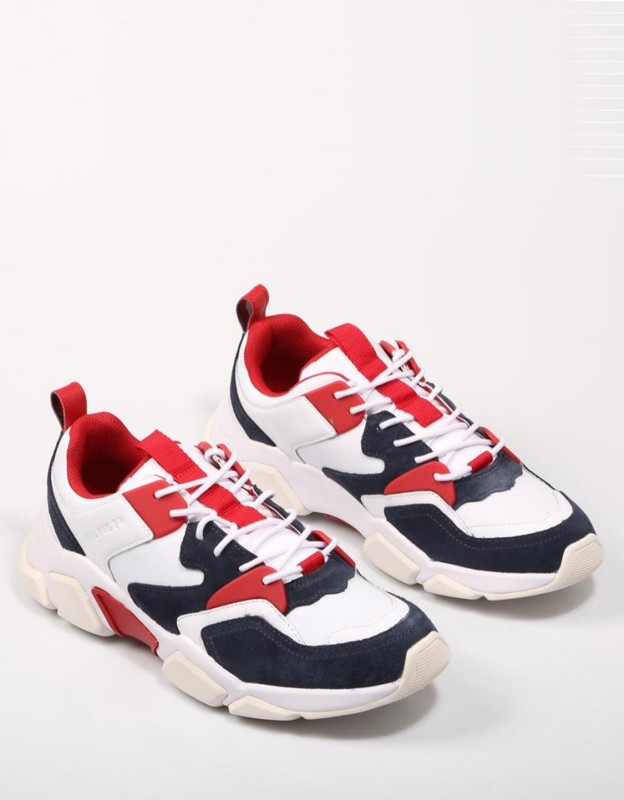 TOMMY HILFIGER Chunky Material Mix Sneaker Branco
