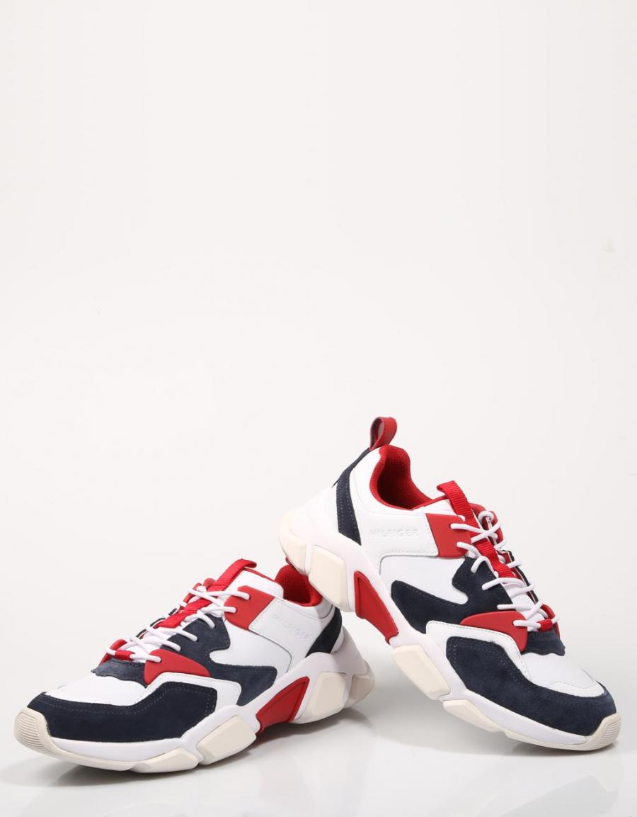 TOMMY HILFIGER Chunky Material Mix Sneaker Blanc