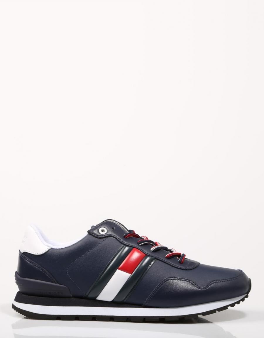 TOMMY HILFIGER Leather Lifestyle Sneaker Azul marino