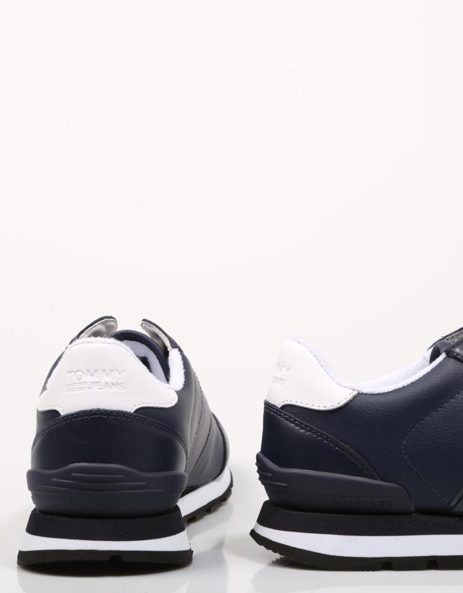 TOMMY HILFIGER Leather Lifestyle Sneaker Navy Blue