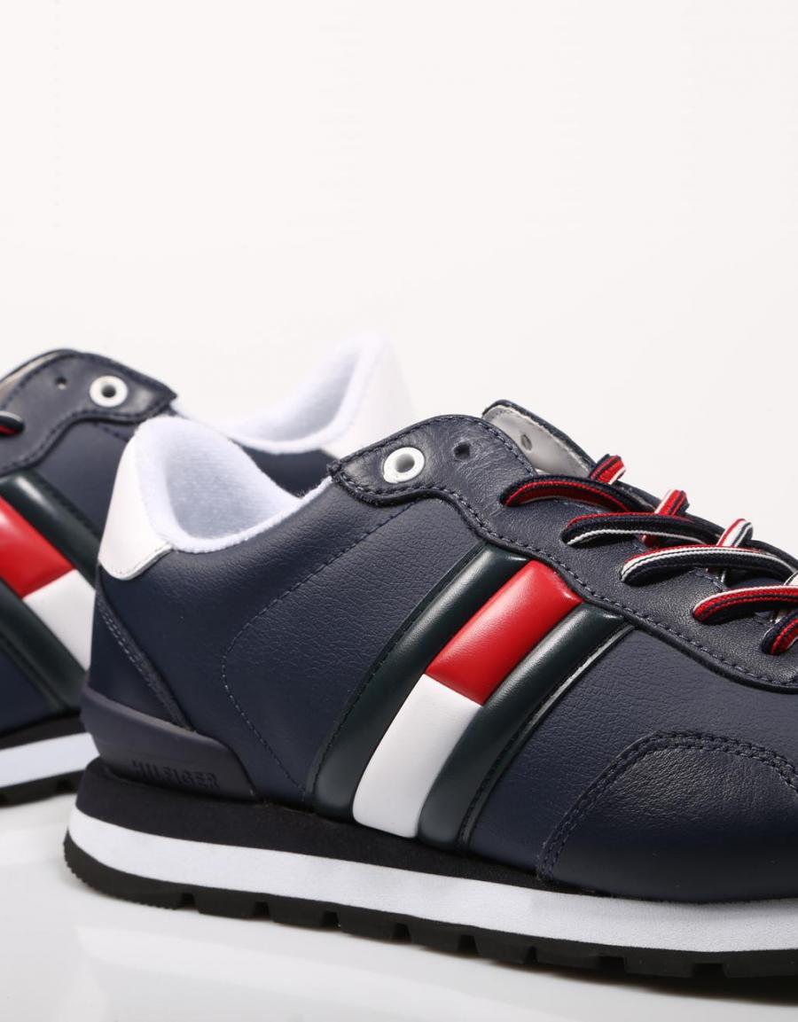 TOMMY HILFIGER Leather Lifestyle Sneaker Navy Blue