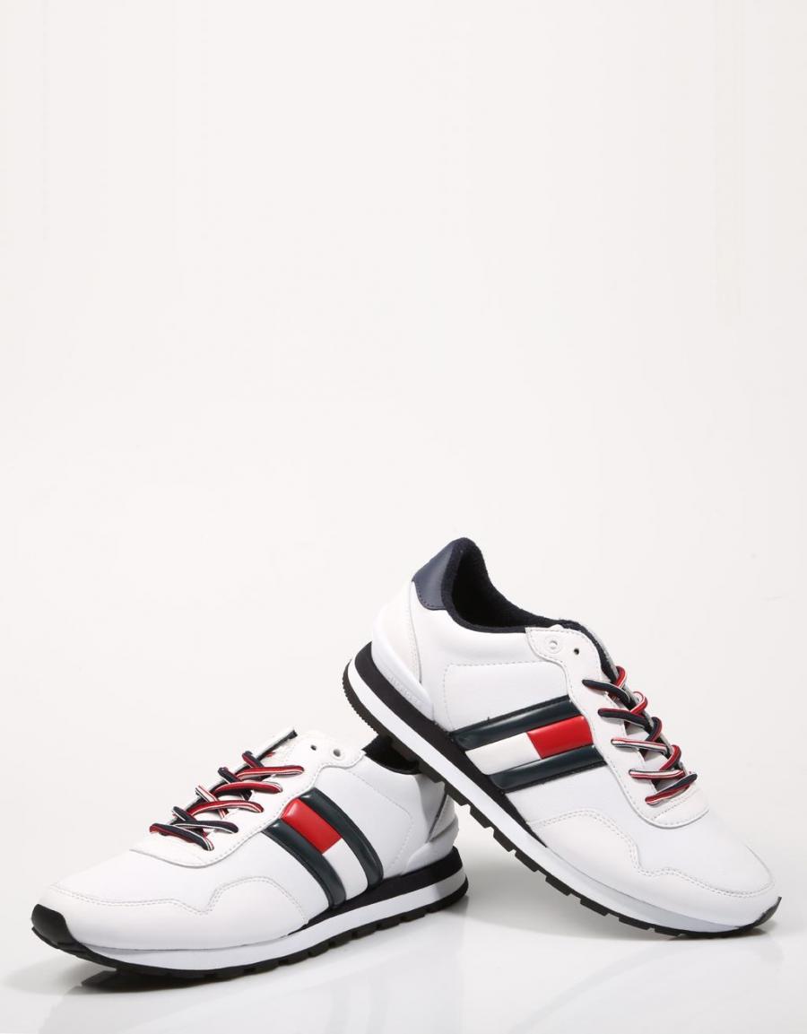TOMMY HILFIGER Leather Lifestyle Sneaker Blanco