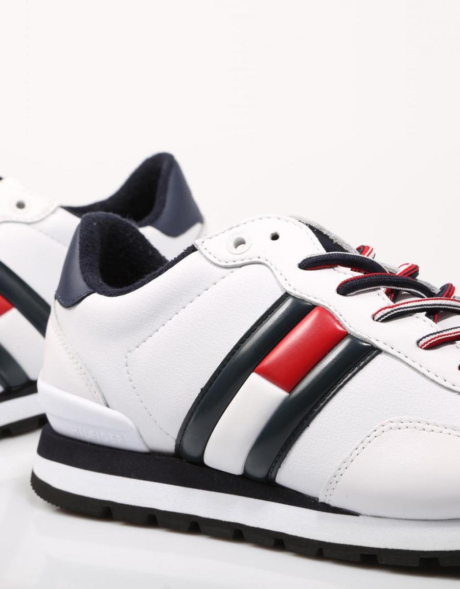 TOMMY HILFIGER Leather Lifestyle Sneaker Branco