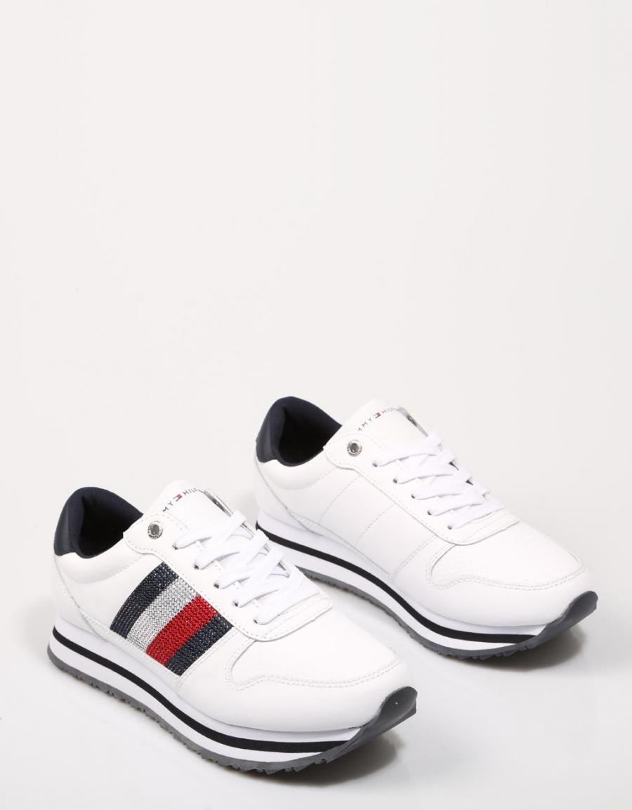 TOMMY HILFIGER Tommy Retro Crystal Sneaker White