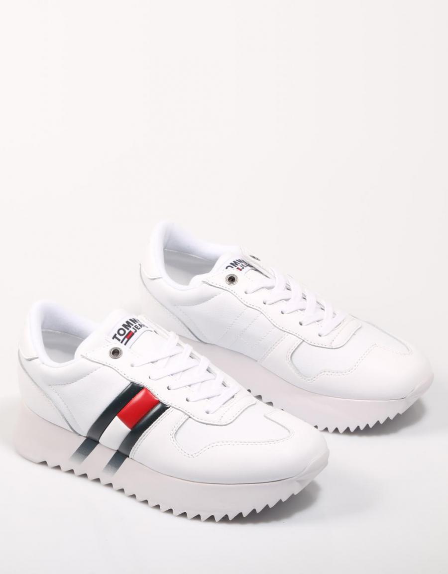 TOMMY HILFIGER High Cleated Corporate Sneaker Blanc