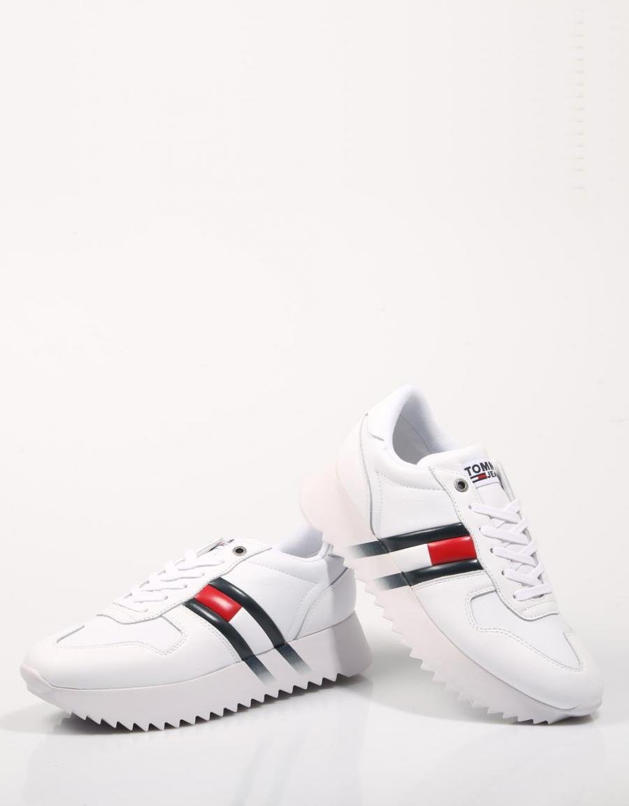 TOMMY HILFIGER High Cleated Corporate Sneaker Blanc