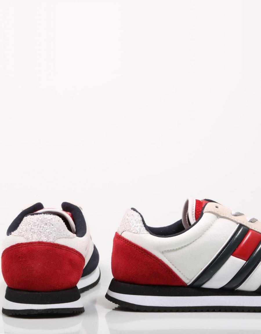 TOMMY HILFIGER Wmns Casual Retro Sneaker Blanc