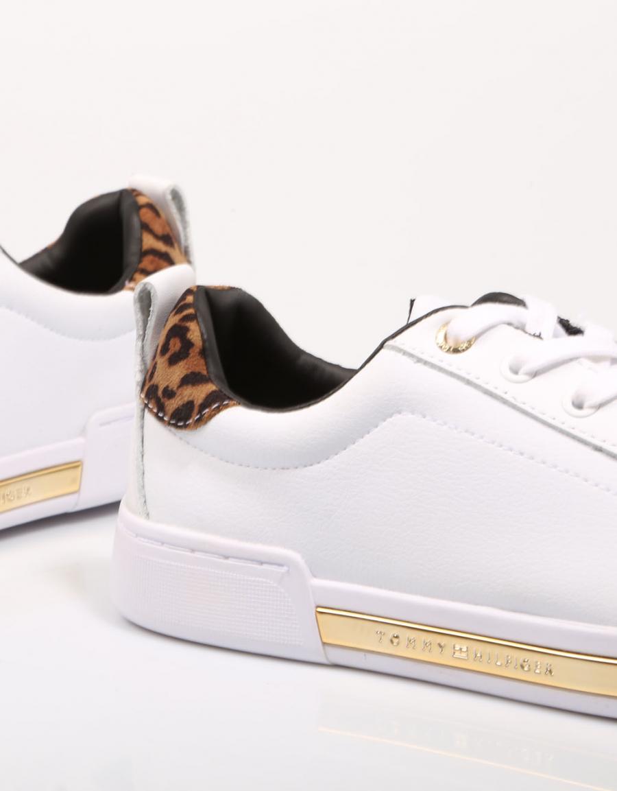 TOMMY HILFIGER Branded Leo Print Sneaker White