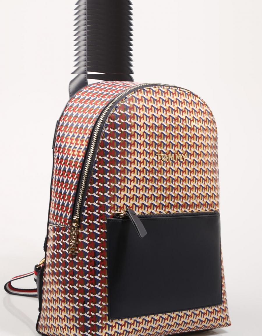 TOMMY HILFIGER Iconic Tommy Backpack Monogram Ouro